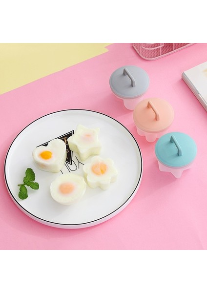 Gri Tarzı Set Pratik Sevimli Yumurta Kazanı Plastik Yumurta Avcısı Seti Mutfak Yumurta Pişirici Aletleri Kapaklı Yumurta Kalıbı Formu Fırçalı Gözleme Makinesi (Yurt Dışından)