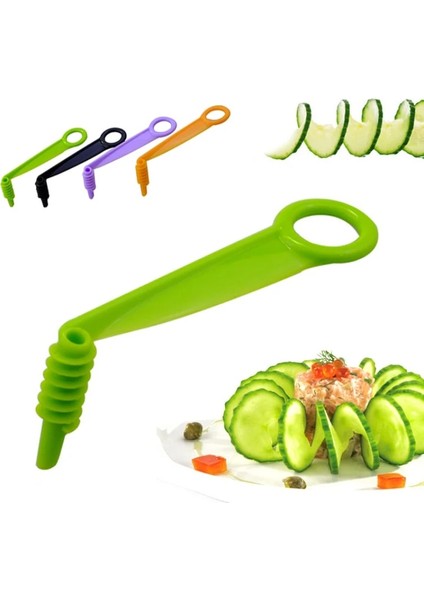 Rastgele Stil Spiral Vida Dilimleme Patates Kulesi Spiral Manuel Plastik Havuç Salatalık Sebze Meyve Spiral Bıçak Mutfak Aksesuarları Aracı (Yurt Dışından)