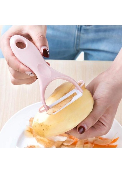 Pembe Stil Yaratıcı Seramik Soyucu Hafif ve Keskin Meyve ve Sebze Soyucu Hijyenik Kolay Temizlenebilir Mutfak Soyma Aleti Pembe Yeşil Mavi (Yurt Dışından) fiyatları