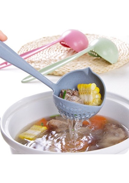 Gri Mavi Tarzı Mutfak Aksesuarları 2 In 1 Uzun Saplı Kaşık Yaratıcı Aracı Kaşık Mutfak Pişirme Için Ev Filtresi Kevgir Mutfak Aletleri (Yurt Dışından) fırsatları