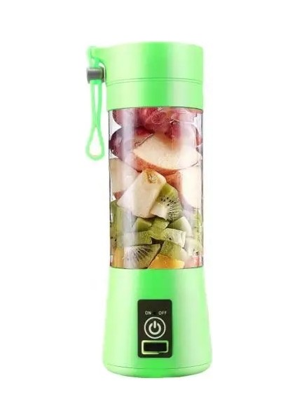Floresan Yeşil Tarzı Taşınabilir Ev USB Şarj Edilebilir 4-Blade Elektrikli Mikser Meyve Smoothie Blender Makinesi Süt Mutfak Robotu Makinesi Suyu Özü (Yurt Dışından)