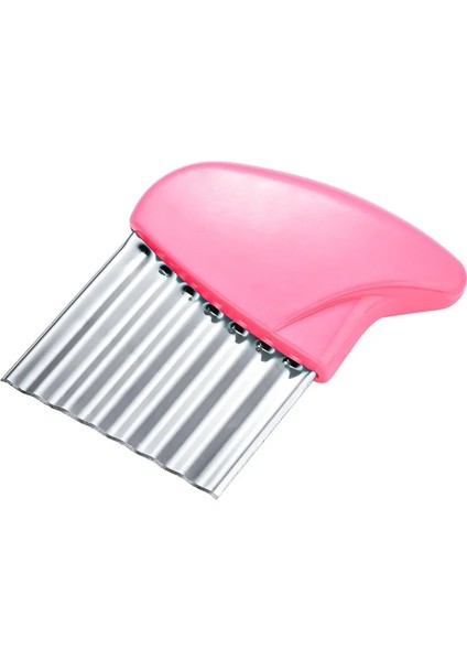 Pembe Tarzı Paslanmaz Çelik Patates Cipsi Dilimleme Hamur Sebze Meyve Kırışık Dalgalı Dilimleme Bıçağı Patates Kesici Doğrayıcı Fransız Fry Maker Araçları (Yurt Dışından)