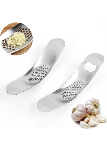Stil 2 Stili Paslanmaz Çelik Kavisli Sarımsak Presi Kıyma Manuel Zencefil Ezici Ezici Işlevli Parçalayıcı Mutfak Meyve Sebze Alet (Yurt Dışından) fırsatları
