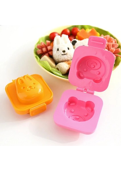 Tavşan Tarzı Haşlanmış Yumurta Kalıbı Sevimli Karikatür 3D Yumurta Halka Kalıbı Bento Maker Kesici Dekorasyon Yumurta Aracı (Yurt Dışından)