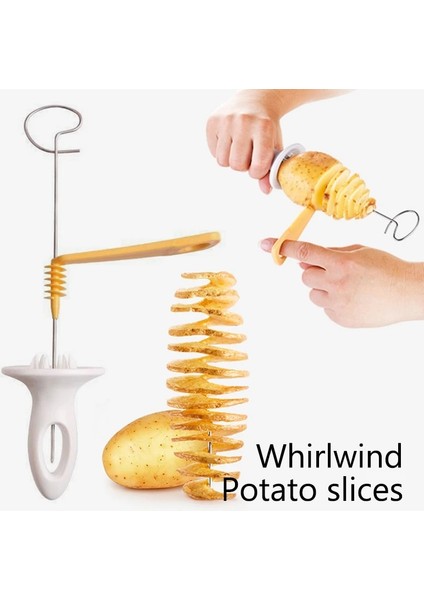 Rastgele 1 Adet Tarzı Spiral Patates Kesici Salatalık Dilimleme Sebze Spiralizer Kesici Patates Dilimleme Barbekü Pişirme Aracı Mutfak Aksesuarları Alet (Yurt Dışından) fırsatları