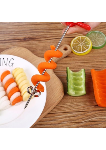 No.1 Tarzı Patates Spiral Kesici Manuel Rulo Fransız Fry Kesici Büküm Parçalayıcı Rende Yapma Mutfak Gadget Pişirme Araçları Sebze Dilimleme (Yurt Dışından) fiyatları