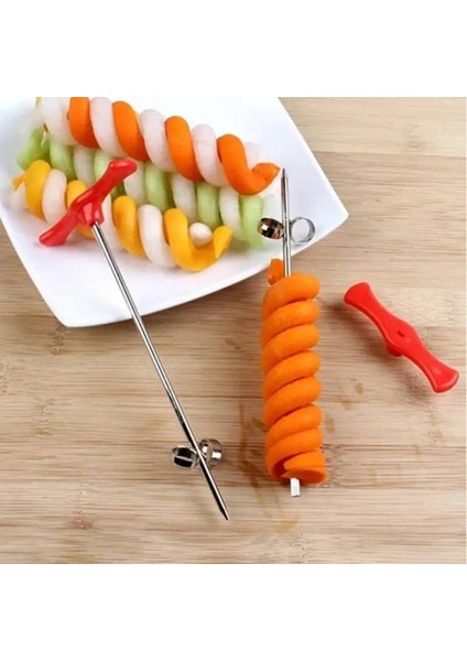 No.1 Tarzı Patates Spiral Kesici Manuel Rulo Fransız Fry Kesici Büküm Parçalayıcı Rende Yapma Mutfak Gadget Pişirme Araçları Sebze Dilimleme (Yurt Dışından) fırsatları
