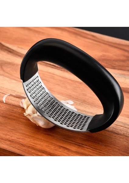 Siyah Stil 1 Adet Paslanmaz Çelik Sarımsak Basın Manuel Sarımsak Ezici Kıyma Sarımsak Doğrama Aracı Eğrisi Meyve Sebze Araçları Mutfak Aletleri (Yurt Dışından) fırsatları