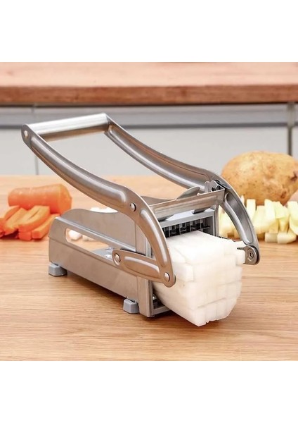Paslanmaz Çelik Tarzı Mutfak Aksesuarları Manuel Patates Kesici Patates Kızartması Dilimleme Patates Cipsi Makinesi Et Doğrayıcı Dicer Kesme Makinesi Aletleri (Yurt Dışından) indirimleri