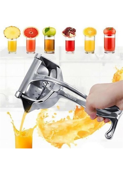 Gümüş Tarzı Paslanmaz Çelik Sıkacağı Manuel Suyu Sıkacağı Alüminyum Alaşımlı Portakal Limon Şeker Suyu Mutfak Meyve Aracı Ev Mutfak Erişimi (Yurt Dışından) indirimleri