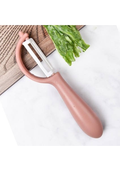Pembe Stil Bıll.f Seramik Soyucu Mutfak Planya Soyucu Soyma Elma Soyucu Seramik Meyve ve Sebze Soyucu Mutfak Aleti (Yurt Dışından)