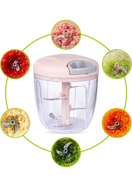 Mavi 900ML Tarzı Msjo Çok Işlevli Sarımsak Doğrayıcı El Çekme Sebze Meyve Büküm Parçalayıcı Kıyma Makinesi Doğrayıcı Sarımsak Kesici Mutfak Aletleri (Yurt Dışından) fiyatları