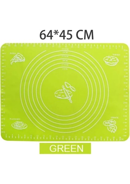 64X45-GREEN Style Mutfak Aksesuarları Silikon Pişirme Paspasları Levha Pizza Hamuru Yapışmaz Yapışkan Tutucu Pasta Pişirme Araçları Gereçler Alet (Yurt Dışından)