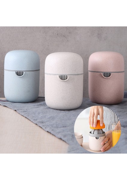 Pembe Stil 400 ml Narenciye Sıkacağı Taşınabilir Manuel Portakal Sıkacağı Limon Meyve Sıkacağı Suyu Çocuk Sağlıklı Yaşam Sıkacağı Makinesi (Yurt Dışından)