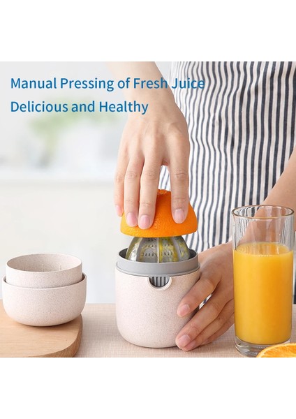 Pembe Stil 400 ml Narenciye Sıkacağı Taşınabilir Manuel Portakal Sıkacağı Limon Meyve Sıkacağı Suyu Çocuk Sağlıklı Yaşam Sıkacağı Makinesi (Yurt Dışından)