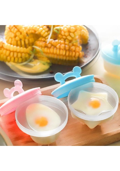 Gök Mavisi Tarzı Set Sevimli Yumurta Kazanı Plastik Yumurta Avcısı Seti Mutfak Yumurta Pişirici Araçları Kapaklı Yumurta Kalıbı Formu Fırçalı Gözleme Makinesi (Yurt Dışından)