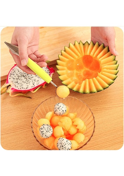 Kırmızı Stil Mutfak Aksesuarı Çift Kafalı Paslanmaz Çelik Oyma Bıçağı Meyve Karpuz Dondurma Baller Kaşığı Ev Mutfak Aletleri (Yurt Dışından) fiyatları