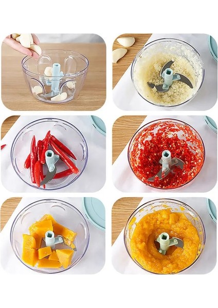 900ML Stili 500MLML Mutfak Manuel Et Dilimleyici El-Güç Gıda Doğrayıcı Kıyma Karıştırıcı Blender Eti Doğramak Için Meyve Sebze Kuruyemiş Öğütücüler (Yurt Dışından)