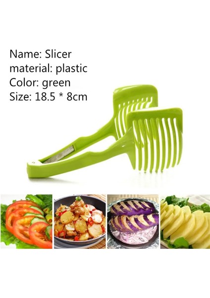 Yeşil Stil Mutfak Gadget Domates Patates Meyve Dilimleme Limon Kesici Öğütücüler Meyve Kesme Tutucu Pişirme Gereçleri Mutfak Aksesuarları (Yurt Dışından)