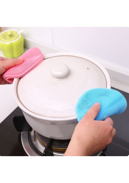 Küçük 1pc Tarzı Mutfak Aksesuarları Silikon Bulaşık Mutfak Çok Fonksiyonlu Ped Silikon Meyve Sebze Sünger Temizleyici Yıkama Mutfak Eşyaları Araçları (Yurt Dışından) modelleri