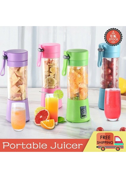 Mavi Stil Taşınabilir Blender USB Elektrikli Meyve Sıkacağı Makinesi El Smoothie Maker Mini Mutfak Robotu Kişisel Suyu Blender Fincan (Yurt Dışından)