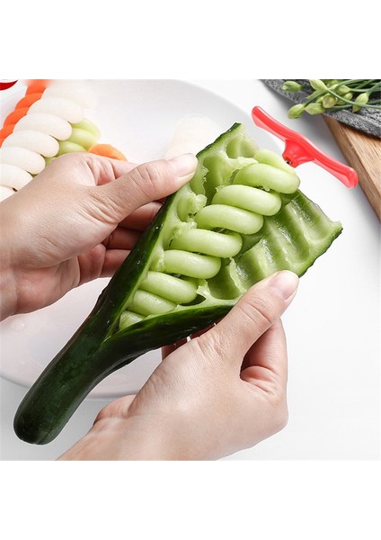 Sebze Spiral Bıçağı Patates Havuç Salatalık Salata Doğrayıcı Kolay Spiral Vida Dilimleme Kesici Spiralizer Mutfak Aletleri (Yurt Dışından)