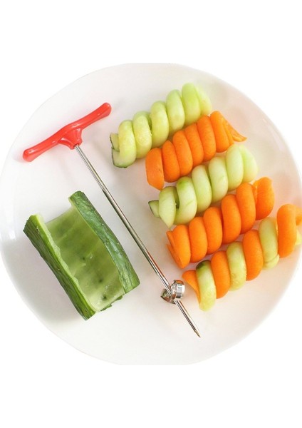 Sebze Spiral Bıçağı Patates Havuç Salatalık Salata Doğrayıcı Kolay Spiral Vida Dilimleme Kesici Spiralizer Mutfak Aletleri (Yurt Dışından) fiyatları