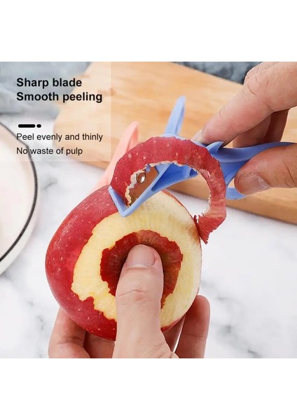 No.1 Tarzı Fruit Apple Peeler Slicer Cutter Bar Hand Held Pear Peeler Ring Portable Orange Opener 2-In-1 Kitchen Accessories Gadgets (Yurt Dışından) indirimleri