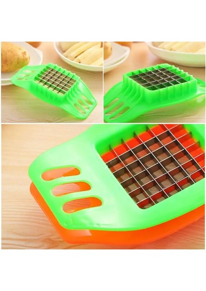 Resim Gösterisi Stili Olarak Sıcak Paslanmaz Çelik Sebze Patates Dilimleme Kesici Chopper Cips Yapma Aracı Patates Kızartması Kesme Aracı Mutfak Aksesuarları (Yurt Dışından) indirimleri