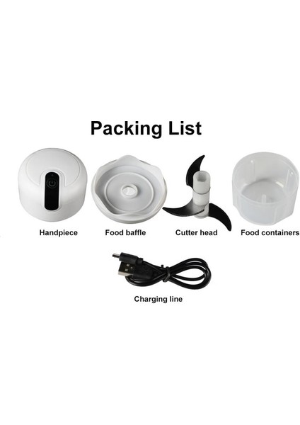 Beyaz Stil 250ML Mini USB Kablosuz Elektrikli Sarımsak Ezici Sebze Biber Kıyma Makinesi Gıda Doğrayıcı Mutfak Gereçleri Meyve ve Sebze Araçları (Yurt Dışından) fiyatları