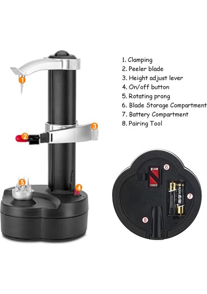 Çekirdek Çıkarıcı Stili Elektrikli Spiral Elma Soyucu Patates Zester Meyve ve Sebze Soyma Makinesi Için Rende Dilimleme Mutfak Aracı Gadget Aksesuarları (Yurt Dışından)