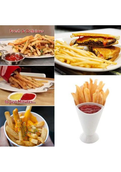 Gri Stil Patates Dilimleme Makinesi Patates Kızartması Makinesi Patates Kızartması Kesme Makinesi ve Mikrodalga Kabı Sağlıklı Patates Kızartması Yapmak Için Derin Kızartma Yok (Yurt Dışından)