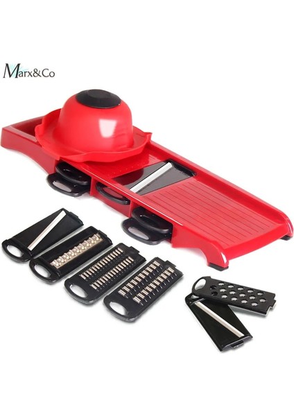 Kırmızı Renk Stili Sebze Dilimleme Kesici Soyucu Havuç Patates Peynir Soğan Rendesi Çelik Bıçak Mutfak Aksesuarları Meyve Pişirme Araçları (Yurt Dışından)