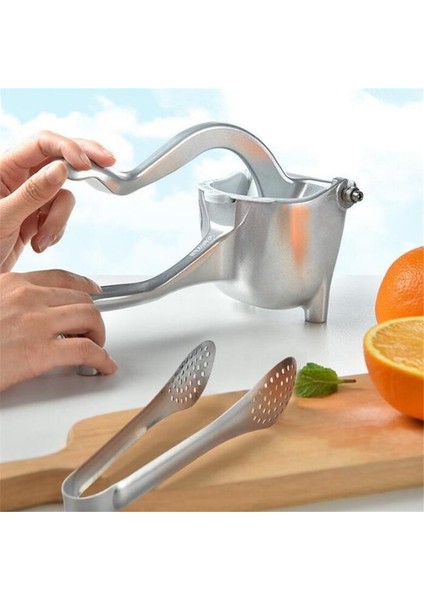 Gümüş Tarzı Alüminyum Alaşımlı Manuel Sıkacağı Sıkacağı El Basınç Nar Portakal Limon Şeker Kamışı Suyu Mutfak Meyve Aracı Makinesi (Yurt Dışından) fiyatları