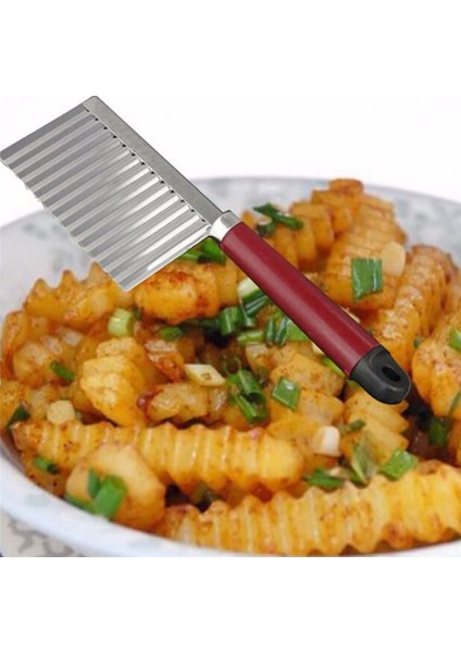 Rastgele Renk 1 Stil Fransız Fry Kesici Paslanmaz Çelik Patates Dalgalı Kenarlı Kesici Bıçağı Sebze Meyve Patates Soyucu Pişirme Araçları Mutfak Aleti (Yurt Dışından)