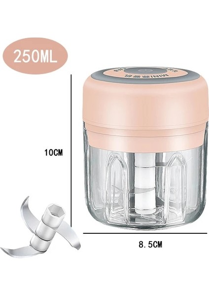 250ML Pembe Stil Taşınabilir Elektrikli Sarımsak Pres Kırıcı Sebze Doğrayıcı Mini Gıda Kırıcı Blender Sarımsak Biber Zencefil Kıyma Mutfak Aletleri (Yurt Dışından)