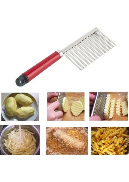 Siyah Tutamaç Stili Patates Kızartması Kesici Sebze Aletler Ev Aletleri Manuel Mutfak Aksesuarları Bağlantı Parçaları Şeyler Mutfak Eşyaları Dilimleyici Mallar Bıçağı (Yurt Dışından) modelleri