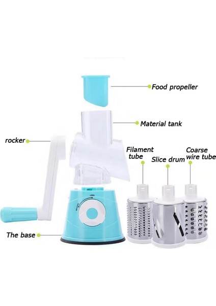 B Tarzı Manual Vegetable Cutter Slicer Kitchen Accessories Multifunctional Round Mandoline Slicer Potato Cheese Kitchen Gadgets (Yurt Dışından) indirimleri