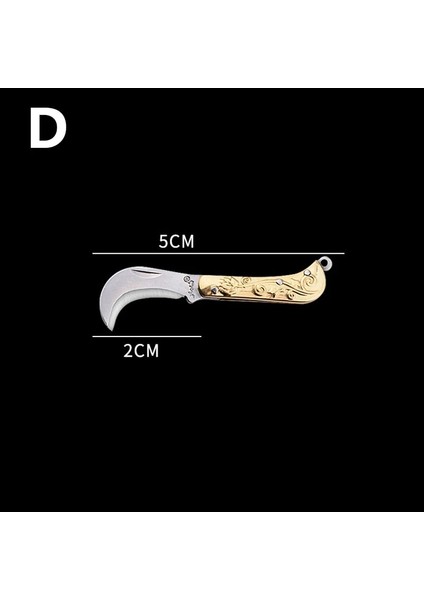 D Stili Mini Katlanır Bıçak Açma Aracı Anahtarlık Kolye Soyma Bıçağı Bıçak Kesici Aracı Hediye Alet Mutfak Aletleri Aksesuarları (Yurt Dışından)