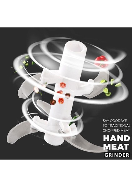 1 Adet Tarzı Mikser Mutfak Robotu Mutfak El Kitabı Güçlü Yumurta Blender Kıyma Makinesi Sebze Doğrama Parçalayıcı Paslanmaz Çelik Bıçaklı Kesici (Yurt Dışından)