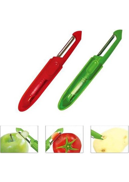 Yeşil Stil 3 1 Salatalık Domates Soyucu Paslanmaz Çelik Bıçak Taşınabilir Çok Fonksiyonlu Meyve Kazıma Kaymaz Meyve Kavun Planya Rendesi (Yurt Dışından) modelleri