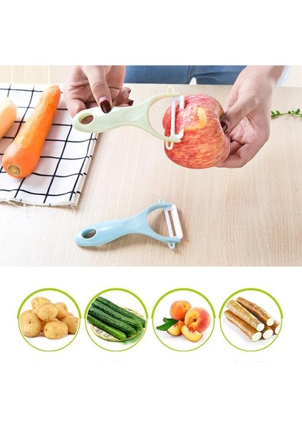 Yeşil Stil 1 Adet Yaratıcı Seramik Soyucu Pratik Çok Fonksiyonlu Çocuk Sebze Meyve Soyma Bıçağı Ev Mutfak Aksesuarları (Yurt Dışından) fırsatları