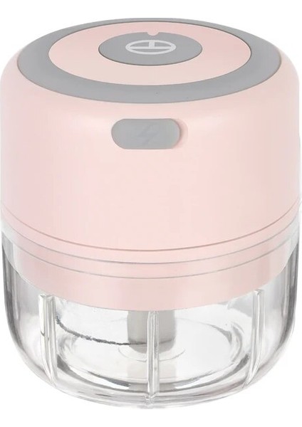 PEMBE-100ML Stili Sarımsak Kırıcı Presi Spiral Cips Bıçağı Mini Elektrikli USB Şarjlı Sebze Mutfak Alet Setleri Kolaylık Roman Aksesuarları (Yurt Dışından)