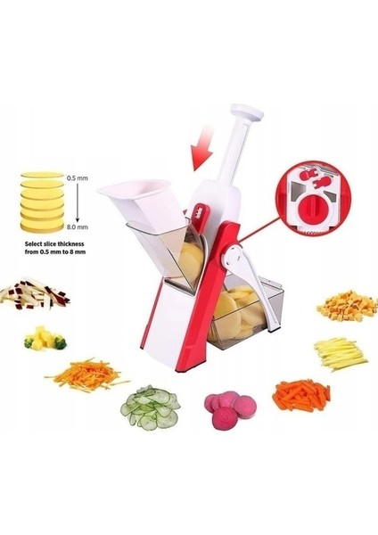 Turuncu Tarzı Multislicer One, Manuel Dilimleyici Yüksek Performanslı, Sebze ve Meyveleri Dilimlemek Için Dilimleyici (Yurt Dışından)
