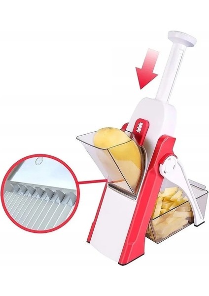 Turuncu Tarzı Multislicer One, Manuel Dilimleyici Yüksek Performanslı, Sebze ve Meyveleri Dilimlemek Için Dilimleyici (Yurt Dışından)