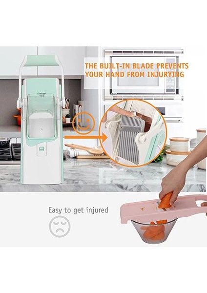 B Tarzı Mutfak Doğrama Artefakt Çok Fonksiyonlu Sebze Kesici Dilimleme Katlanabilir Rende Dilimleme Gıda Doğrayıcı Meyve Patates Kızartması Kesici (Yurt Dışından) fırsatları