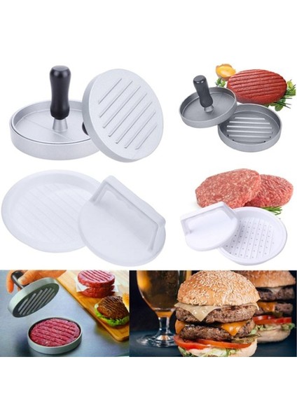 10.6cm Yaratıcı Yuvarlak Şekil Et Araçları Hamburger Presi Plastik Amburger Et Sığır Eti Izgara Burger Presi Patty Mutfak Malzemeleri Maker Kalıp (Yurt Dışından)