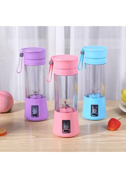 Mor Tarzı Taşınabilir Blender USB Mikser Elektrikli Meyve Sıkacağı Makinesi Smoothie Blender Mini Mutfak Robotu Kişisel Blender Meyve Suyu Karıştırıcıları (Yurt Dışından)