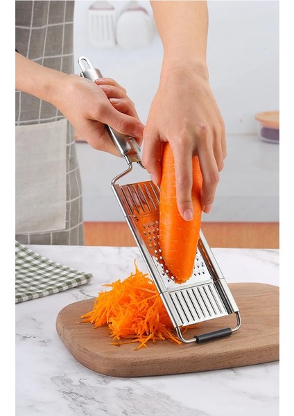 3 Parçalı Set Stili 3-In-1 Multi-Purpose Vegetable Slicer Stainless Steel Fruit Potato Peeler Grater Shredders Food Chopper Cutter Kitchen Tools (Yurt Dışından) fırsatları