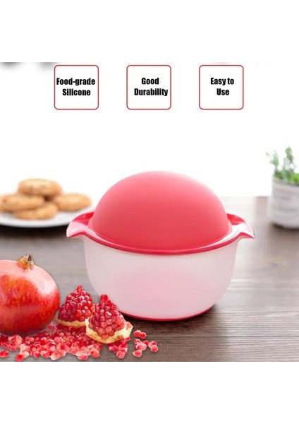 1 Adet Stil Silikon Nar Soyma Makinesi Ev Mutfak Meyve ve Sebze Aracı Güvenlik Nar Soyma Kase Mutfak Aksesuarları (Yurt Dışından)
